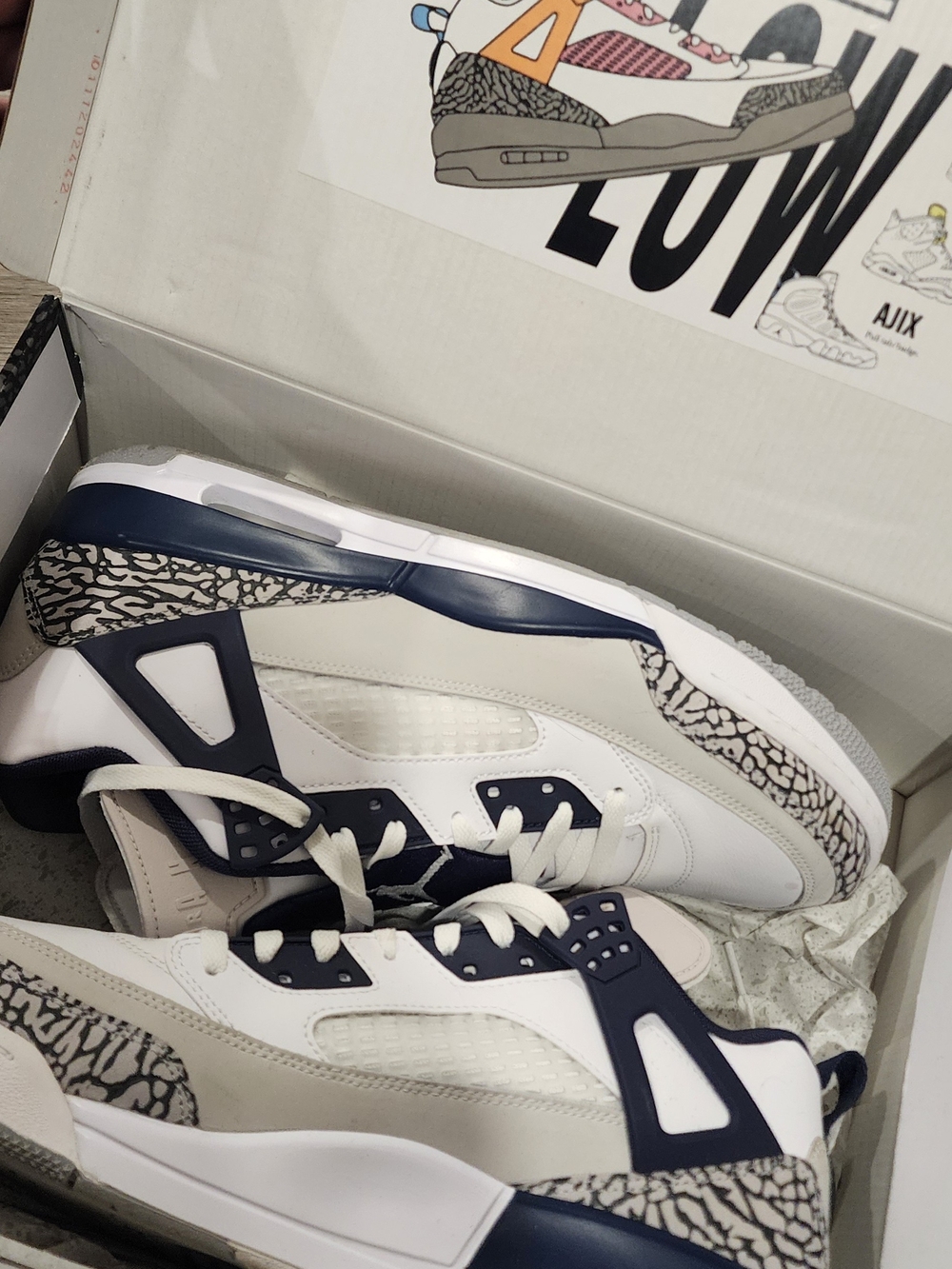 Jordan Spizike Low - White Midnight Navy